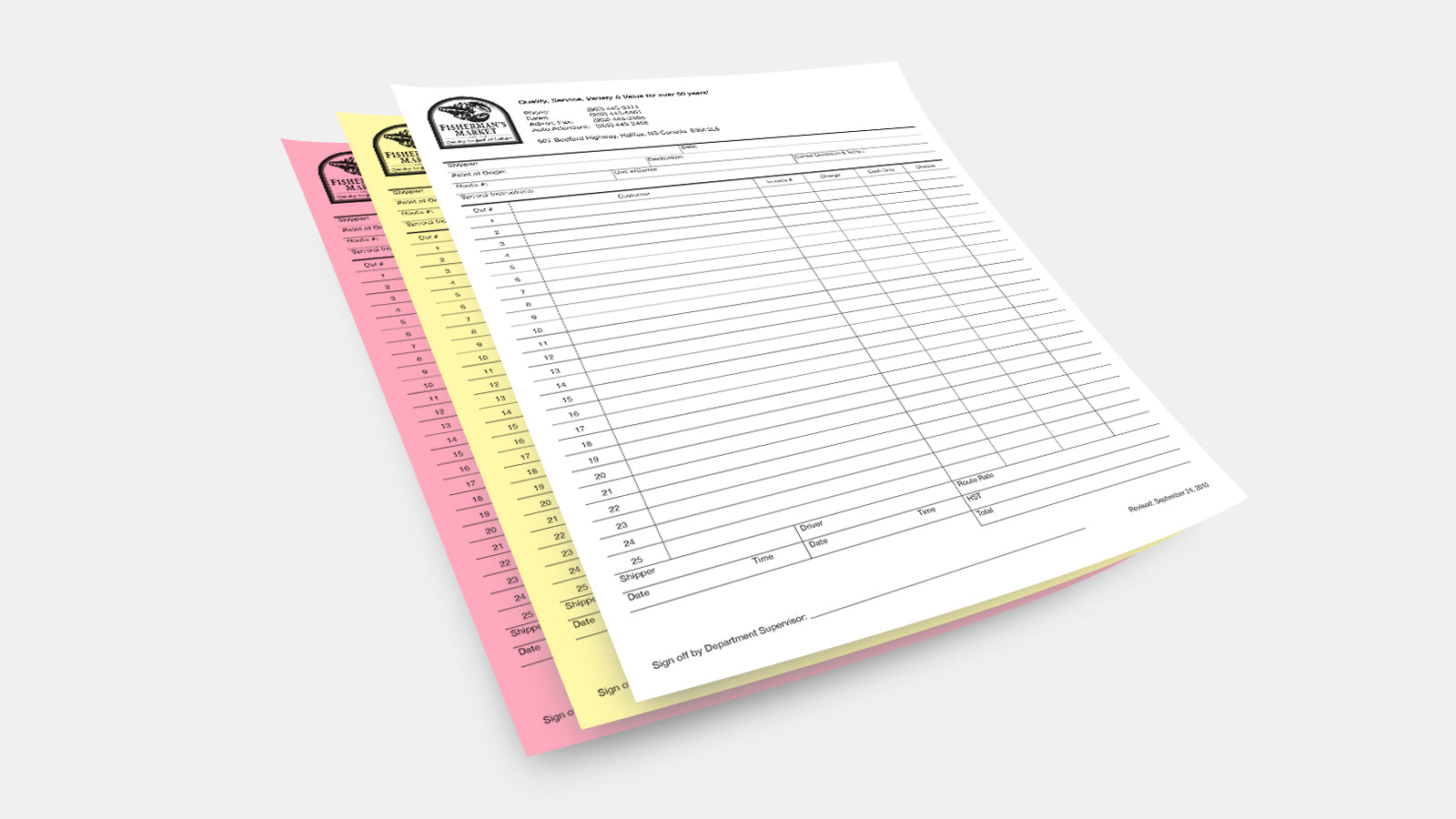 NCR Forms (8.5 x 11) (2-part) - One Sided