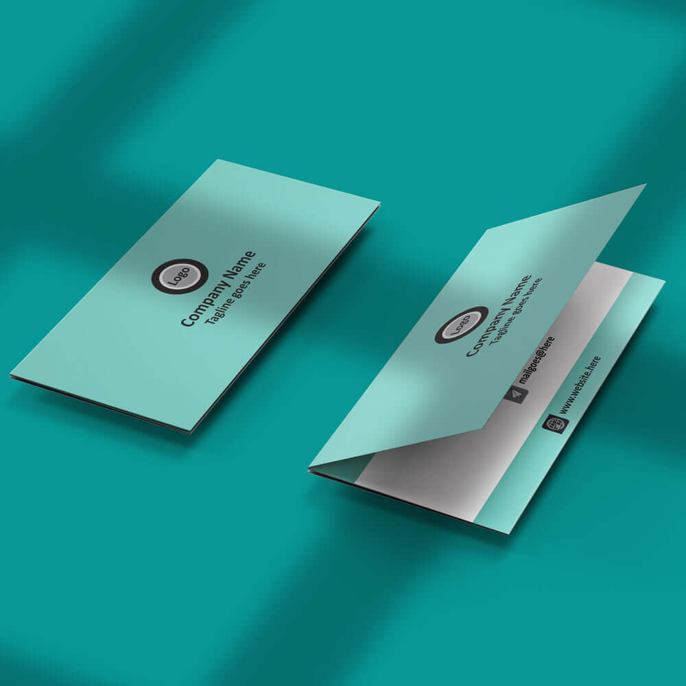 Folded Business Cards Folded business cards